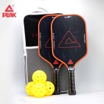 PEAK Pickleball (2 pcs of Paddle,4 pcs of ball, 1 bag)-BLACK/ORANGE