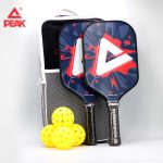 PEAK Pickleball (2 pcs of Paddle,4 pcs of ball, 1 bag)-BLACK/RED