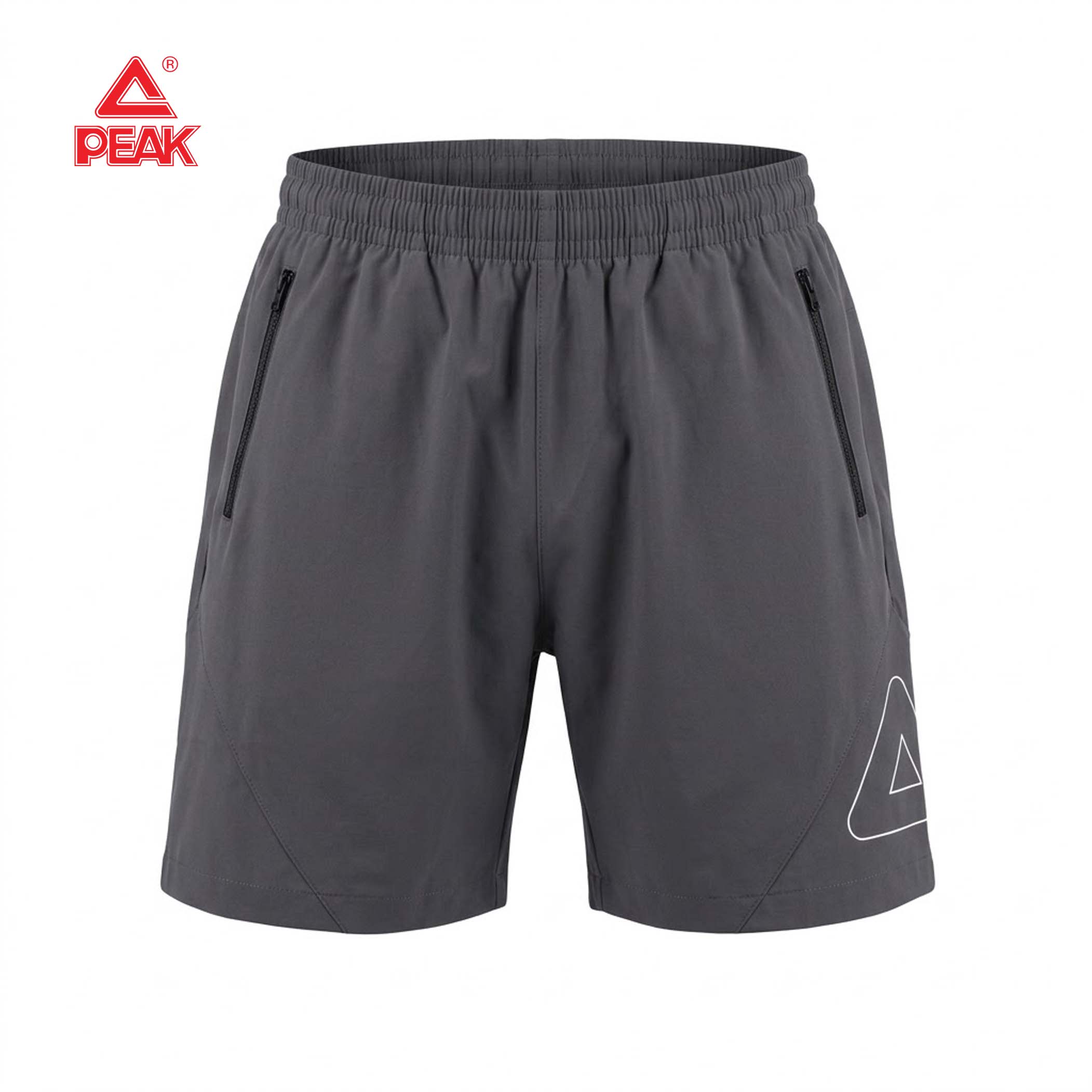 FRONT PEAK WOVEN SHORTS PANTS - GREY - Image 1
